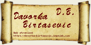 Davorka Birtašević vizit kartica